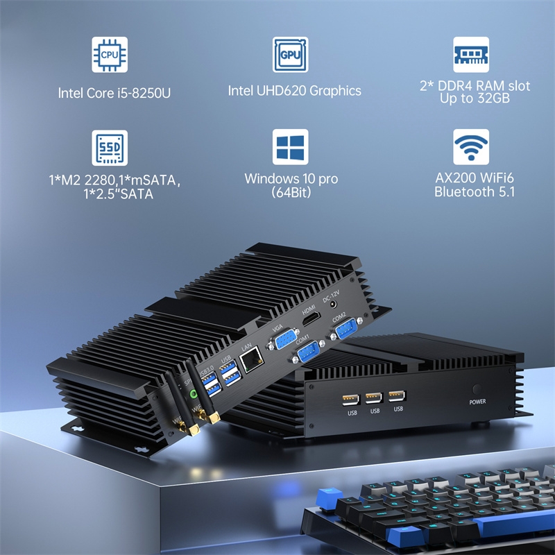 MSECORE Industrial PC, Fanless Mini PC i7-1165G7 Desktop Computer ...